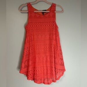 New Directions Coral Asymmetrical Tank Top, Size S